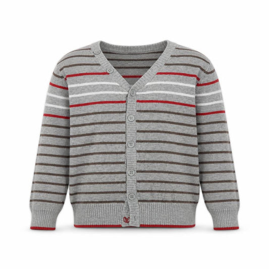 George Girls Grey Striped  Cardigan Jumper Size 4-5 Years
