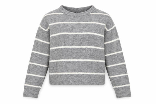 H&M Womens Grey Striped  Pullover Jumper Size S