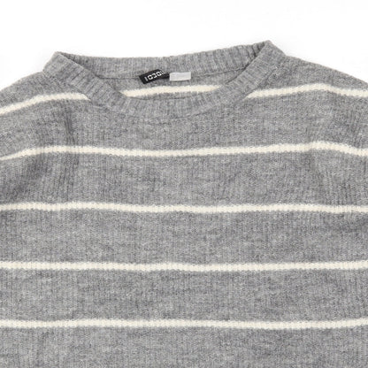 H&M Womens Grey Striped  Pullover Jumper Size S
