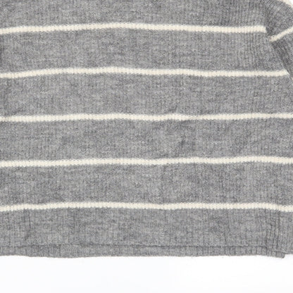 H&M Womens Grey Striped  Pullover Jumper Size S