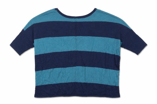 Dorothy Perkins Womens Blue Striped  Basic T-Shirt Size 10
