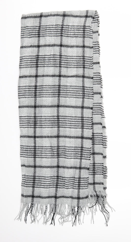Preworn Unisex Grey Check   Scarf