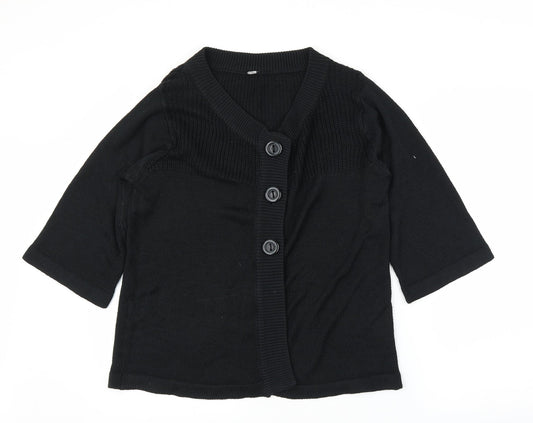 Estelle Womens Black   Cardigan Jumper Size XL