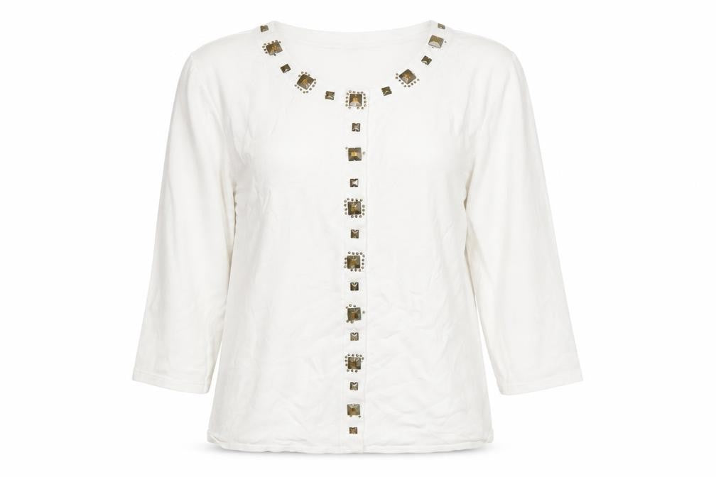 Sky Designs Womens White   Basic Blouse Size M