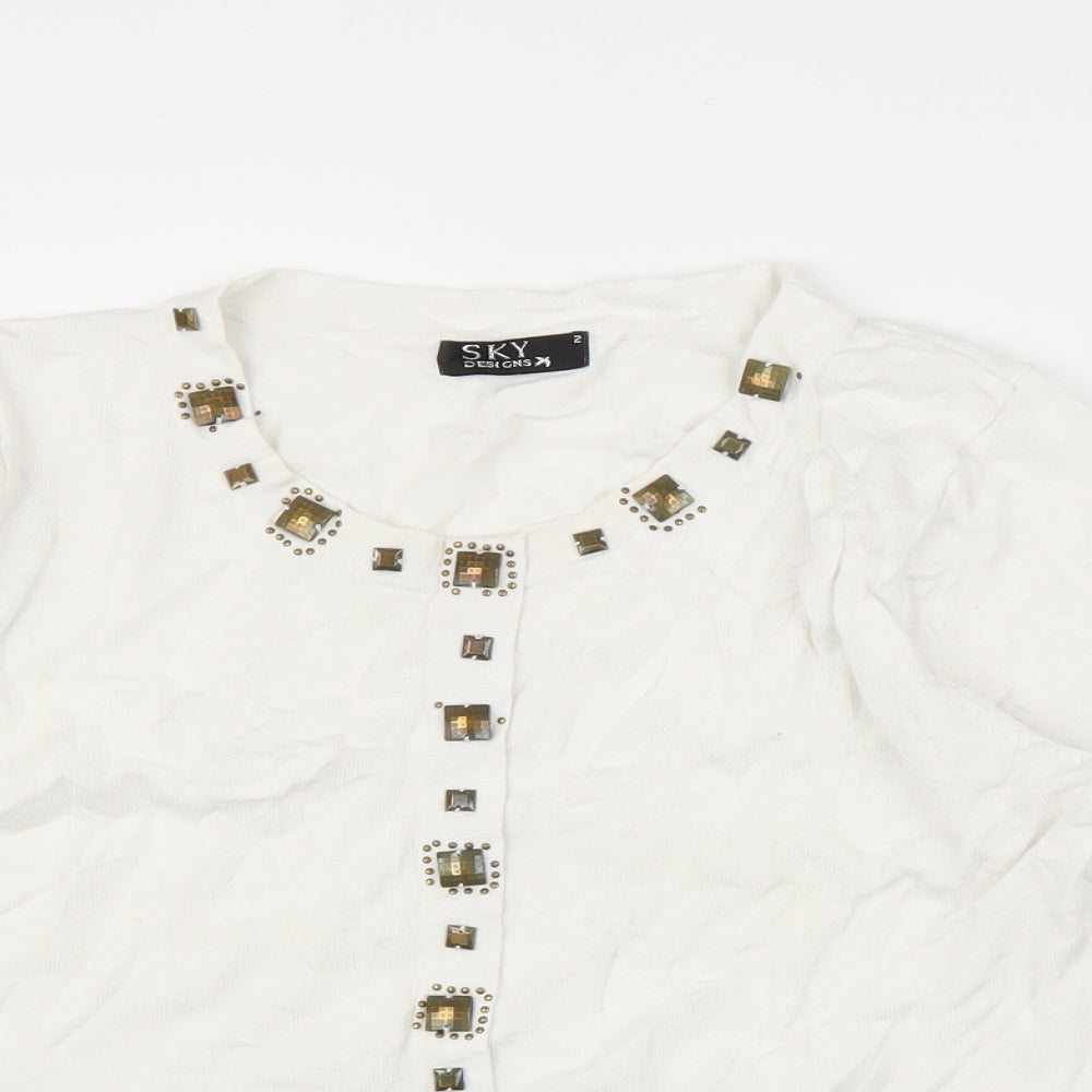 Sky Designs Womens White   Basic Blouse Size M