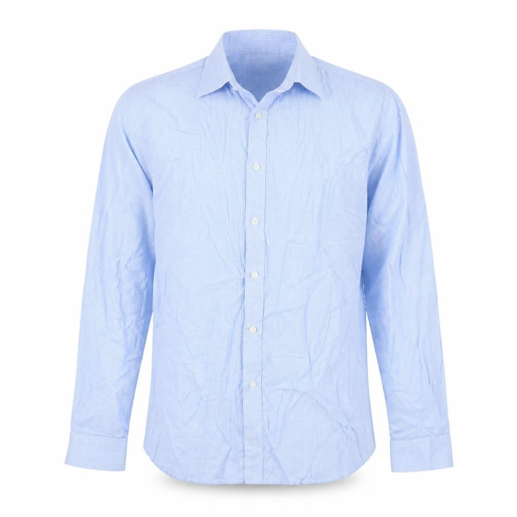 G2000 Mens Blue Check   Button-Up Size 15