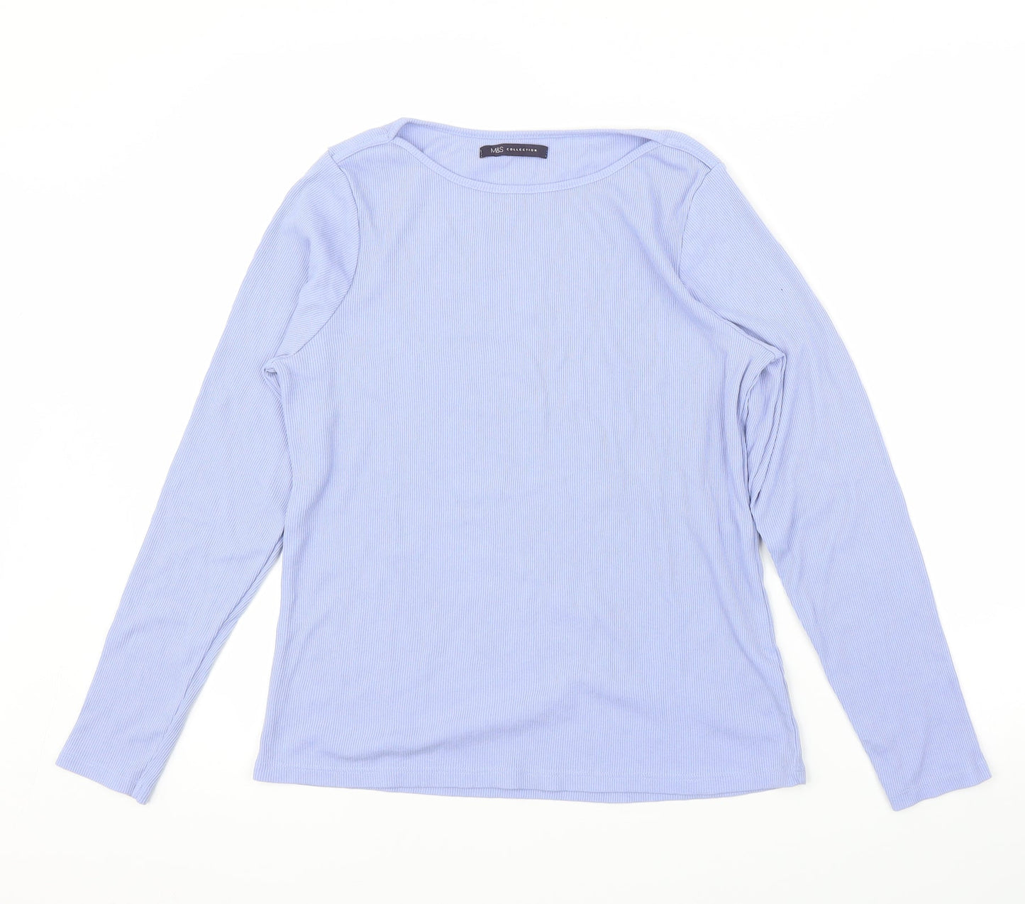 M&S Womens Blue   Basic Blouse Size 14