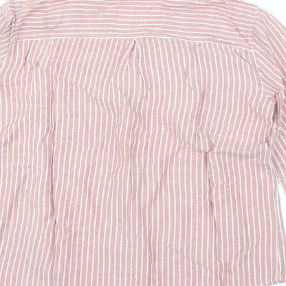 Preloved Primark Womens Pink Striped  Basic Button-Up Size 10 - Label