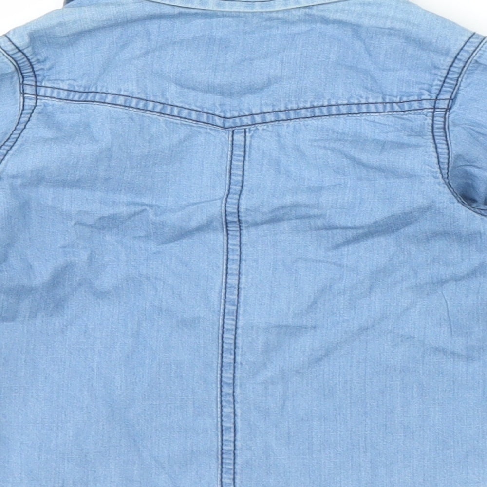 M&S Boys Blue Striped Denim Basic T-Shirt Size 18-24 Months  - Two part set, shirt included
