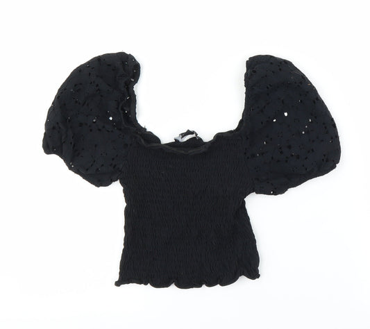 New Look Girls Black   Basic Blouse Size 10 Years