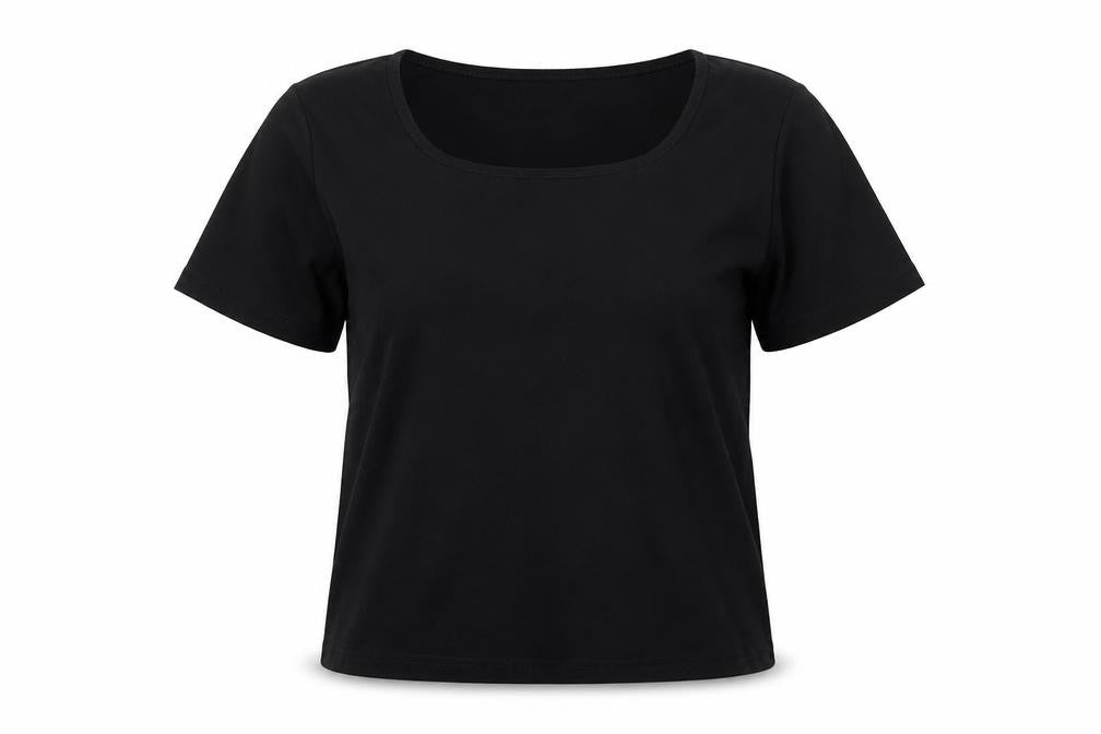 Jan Eva Womens Black   Basic T-Shirt Size 12