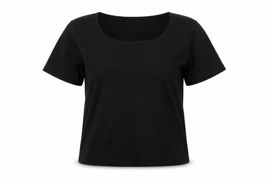 Jan Eva Womens Black   Basic T-Shirt Size 12
