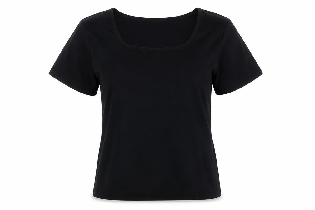 Jan Eva Womens Black   Basic T-Shirt Size 12