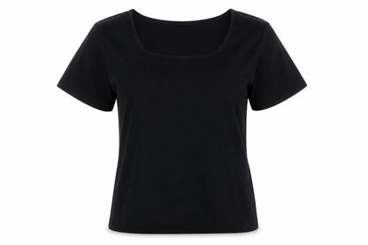 Jan Eva Womens Black   Basic T-Shirt Size 12