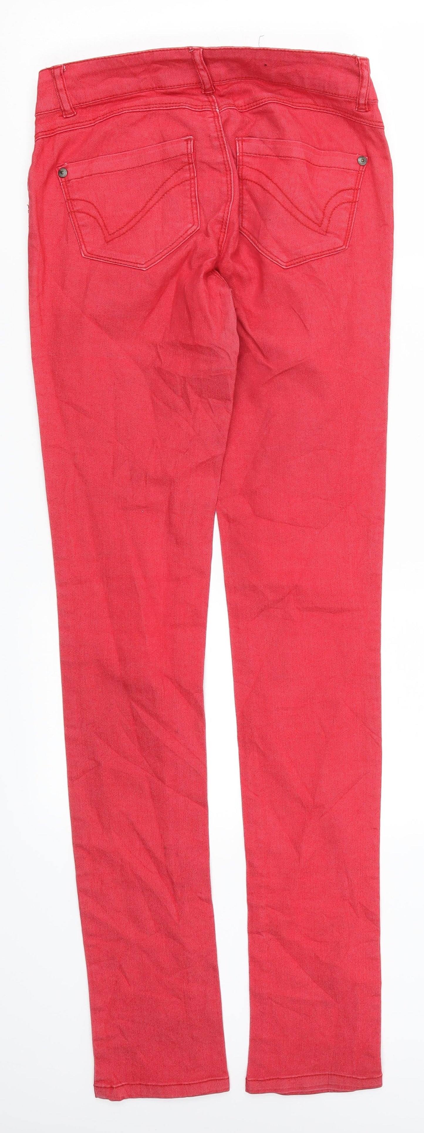 Only Womens Red  Denim Skinny Jeans Size 26 in L32 in
