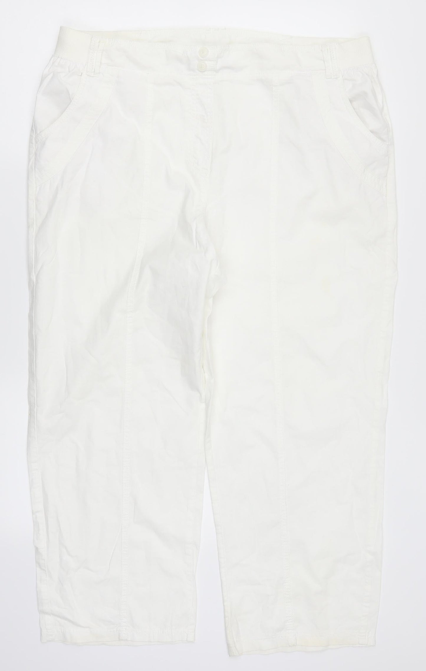 Bonmarché Womens White   Trousers  Size 18 L26 in