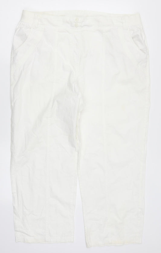 Bonmarché Womens White   Trousers  Size 18 L26 in
