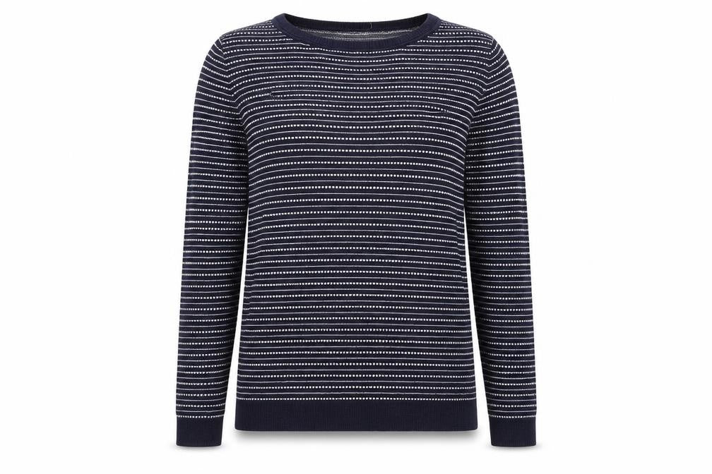 LOGG Womens Blue Striped  Pullover Jumper Size S