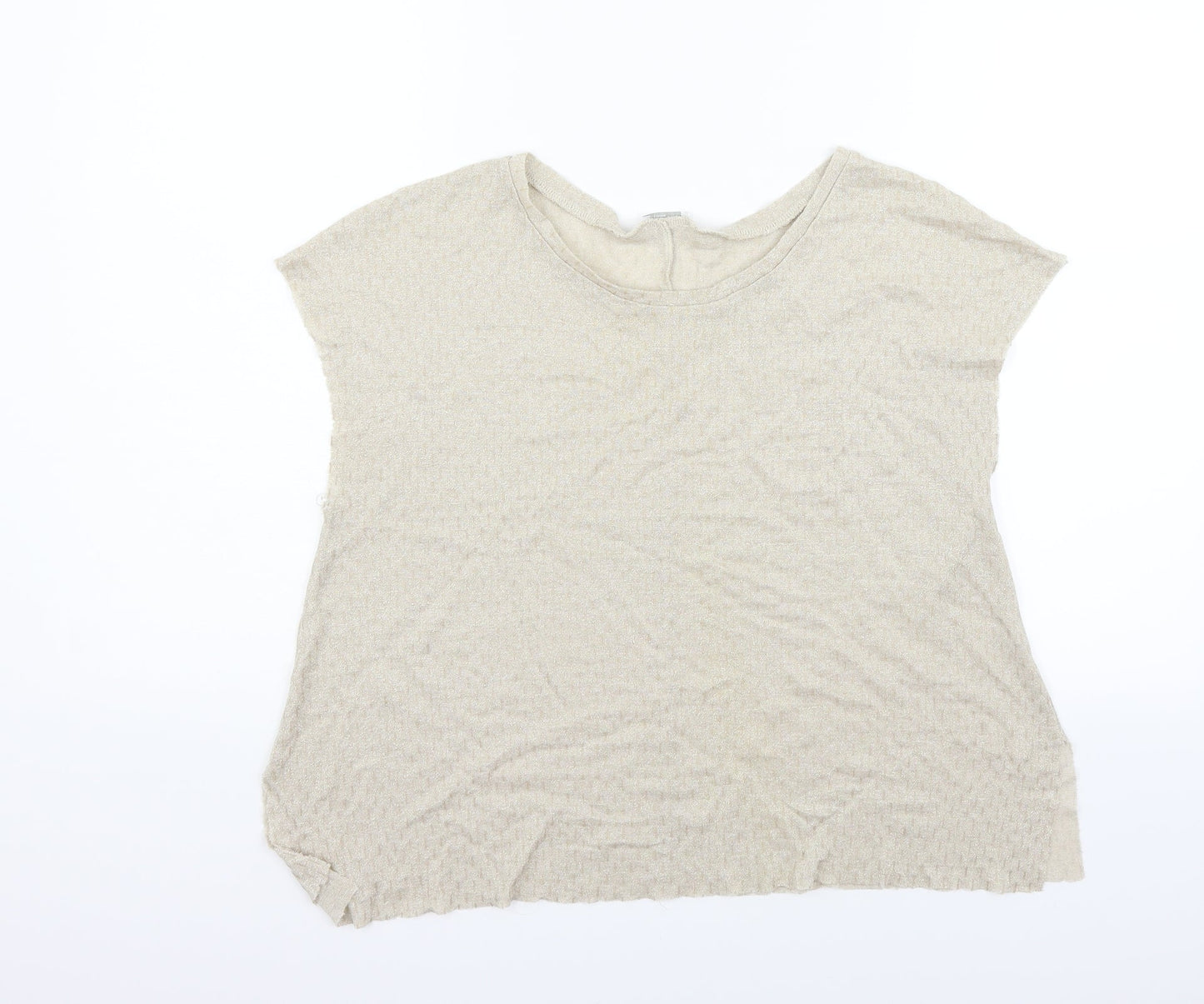 Zara Womens Beige   Basic T-Shirt Size S