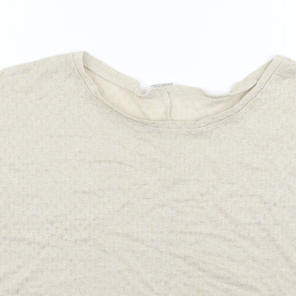 Zara Womens Beige   Basic T-Shirt Size S