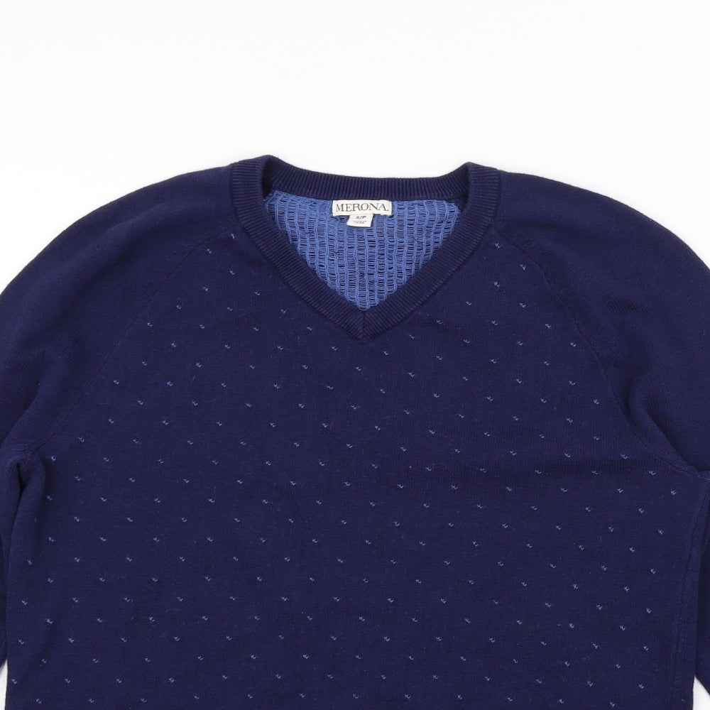 Merona Mens Blue   Pullover Jumper Size S