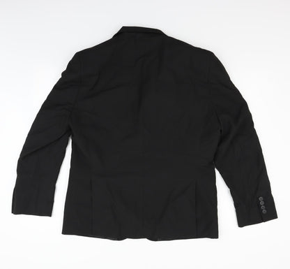 Preloved Onfire  Mens Black   Jacket Coat Size 42 - Back
