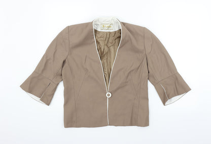 Preloved Roman Womens Beige   Jacket Blazer Size 12 - Front