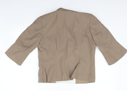 Preloved Roman Womens Beige   Jacket Blazer Size 12 - Back