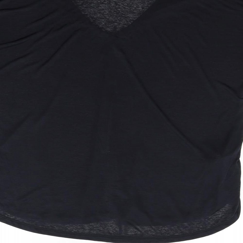 F&F Womens Black Houndstooth  Basic Blouse Size 14