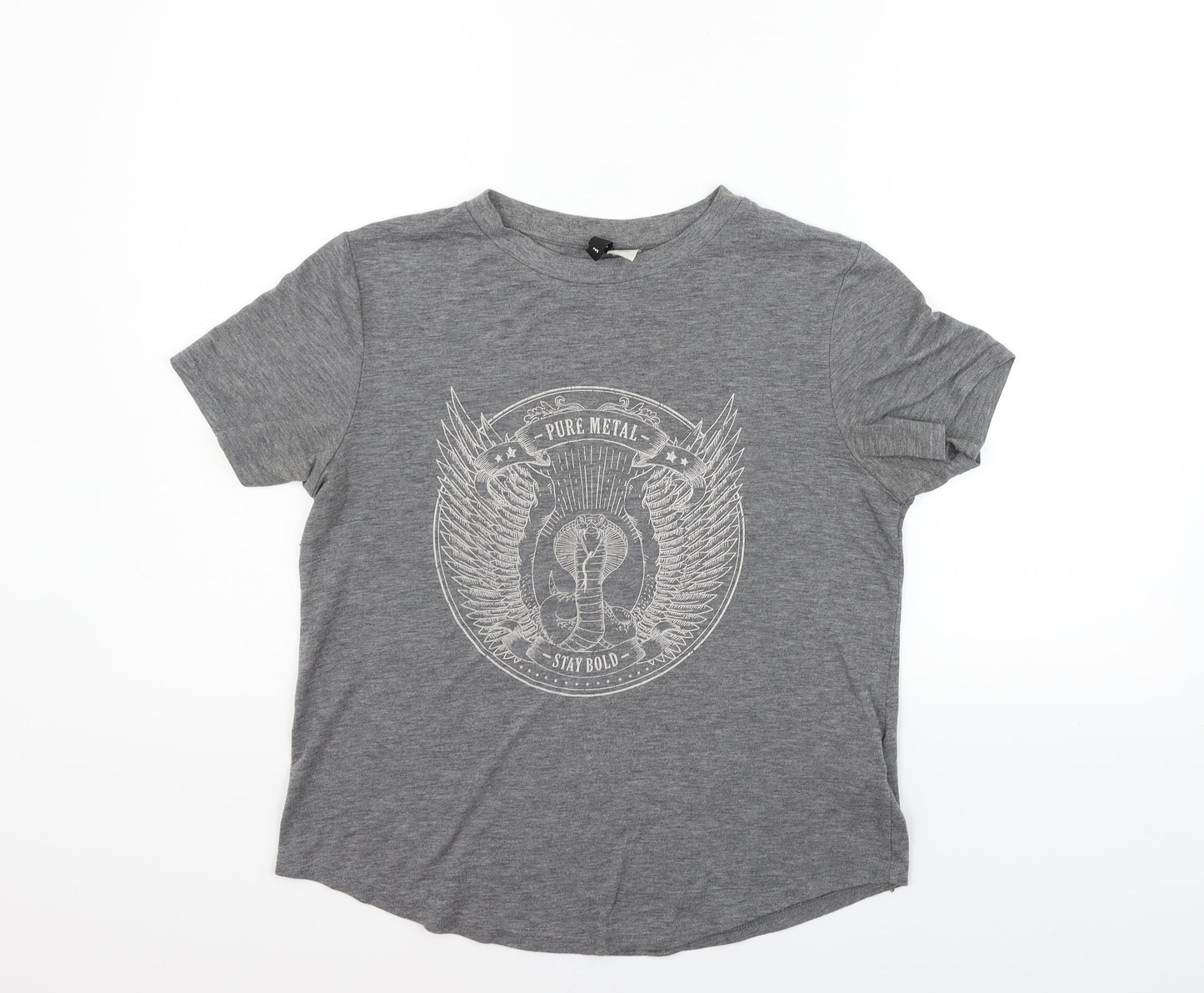 Divided Womens Grey   Basic T-Shirt Size M