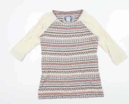 Preloved Indigo Womens Multicoloured Geometric  Pullover Jumper Size 10 - Front