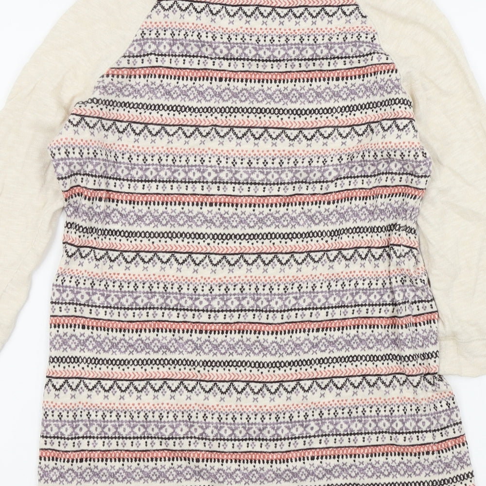 Indigo Womens Multicoloured Geometric  Pullover Jumper Size 10