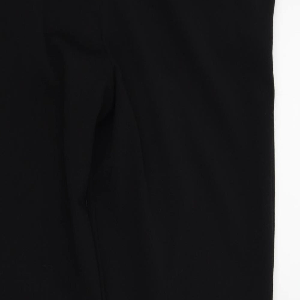 Preworn Womens Black   Trousers  Size 14 L29 in - Frill Detail