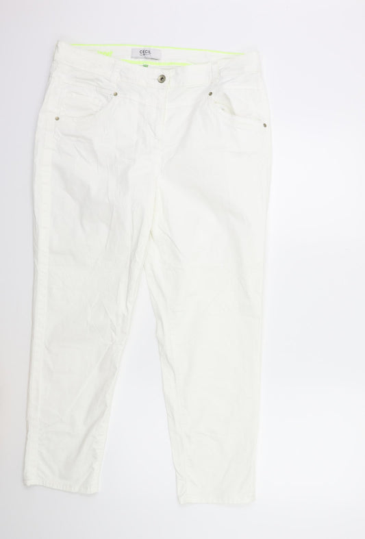 Cecil Womens White   Trousers  Size 33 in L27 in