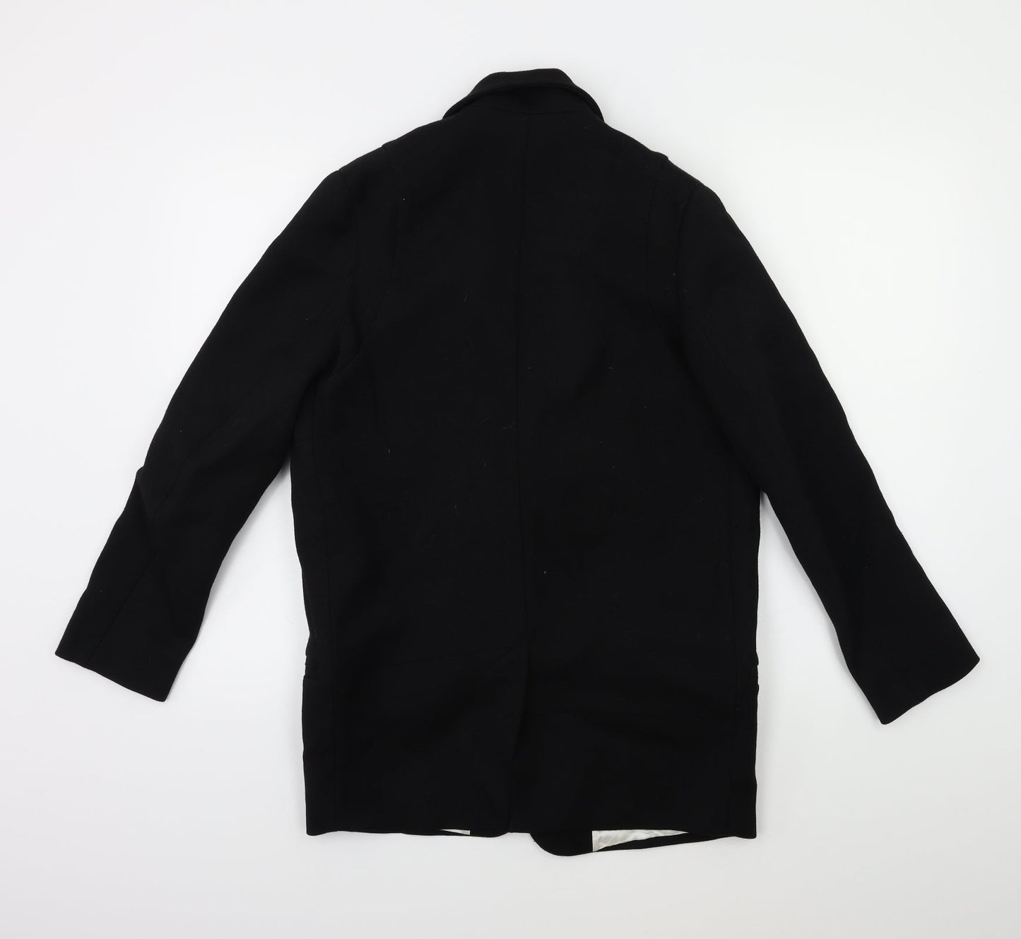 H&M Womens Black   Overcoat Coat Size 4