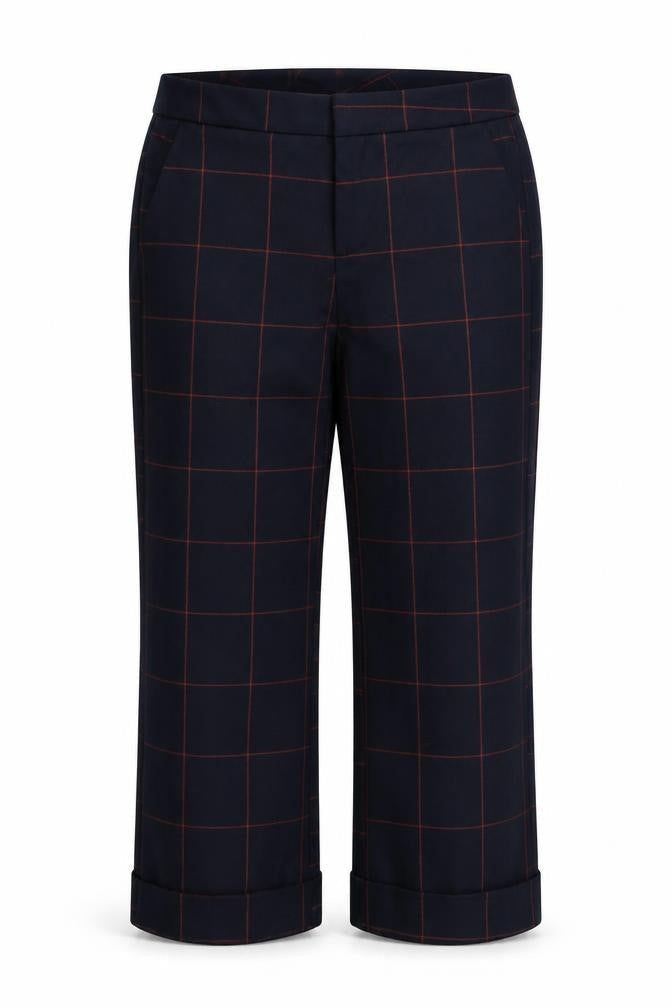 ESMARA Womens Blue Check  Trousers  Size 18 L27 in
