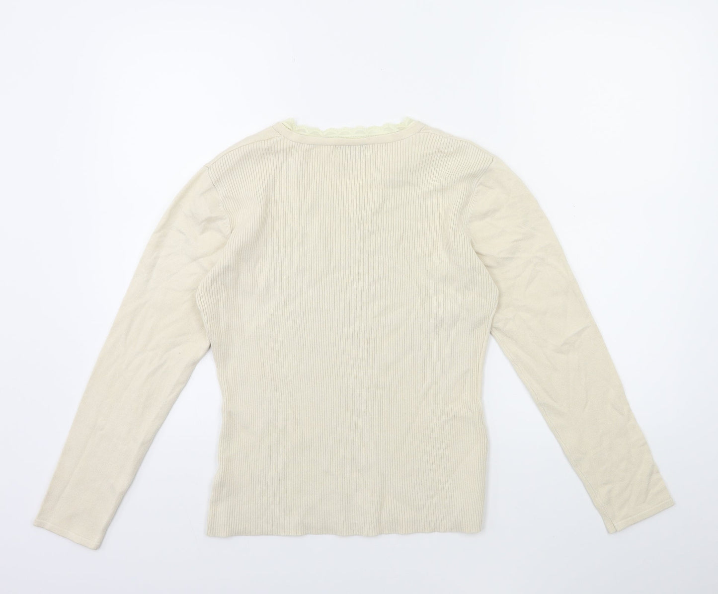 Nightingales Womens Beige  Knit Pullover Jumper Size L