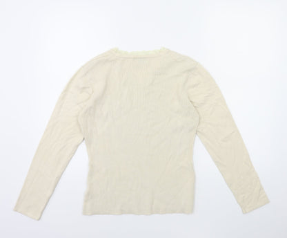 Preloved Nightingales Womens Beige  Knit Pullover Jumper Size L - Back