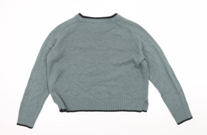 Preloved Divided by H&M Womens Blue  Knit Pullover Jumper Size S - Back