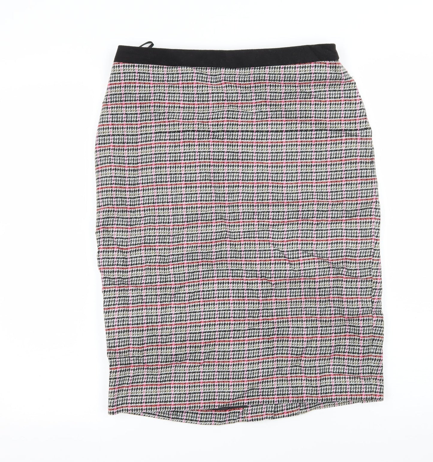 Clements Ribeiro Womens Grey Check  Straight & Pencil Skirt Size 10