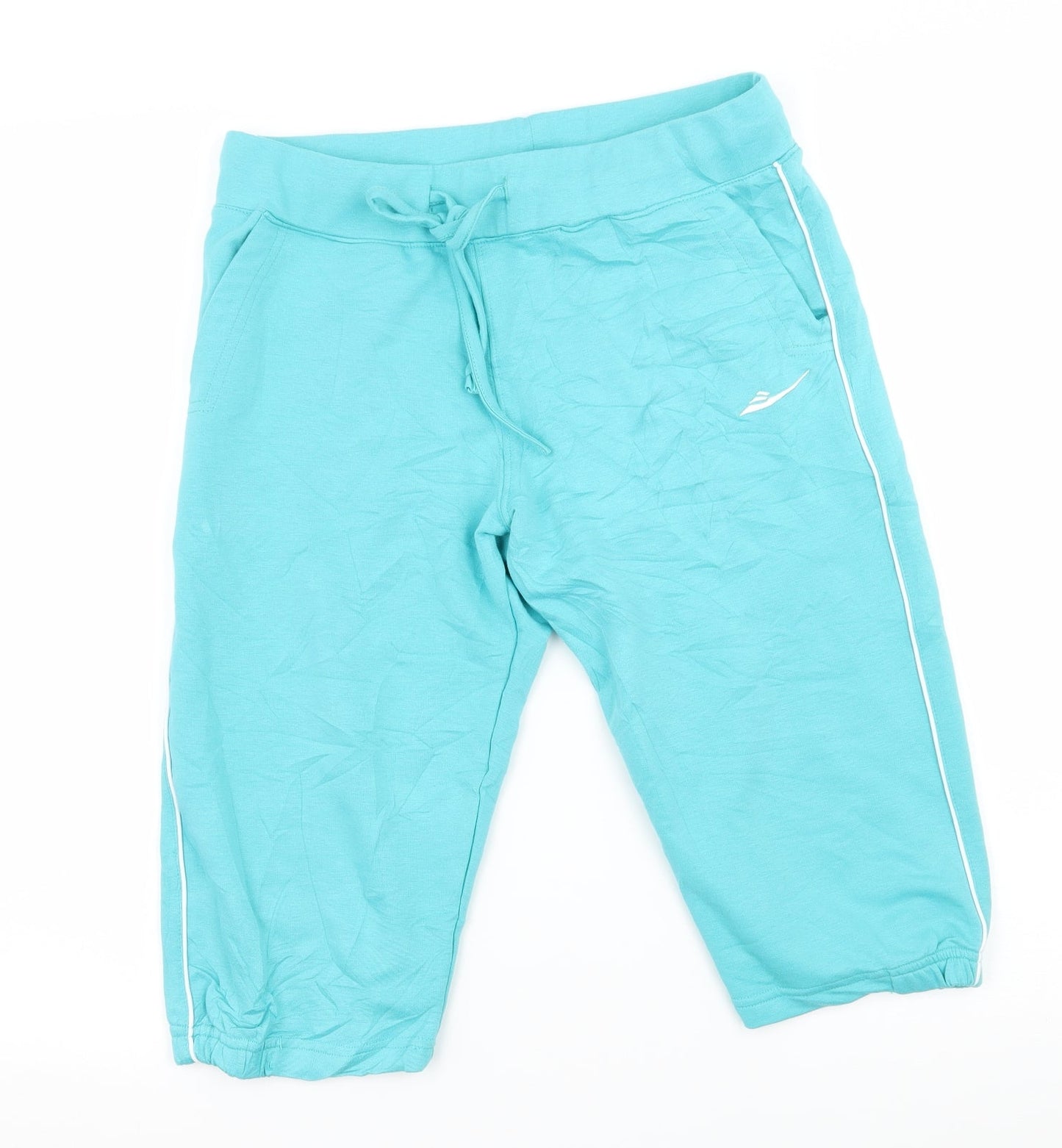 Try On Athletics Womens Blue  Jersey Compression Shorts Size S