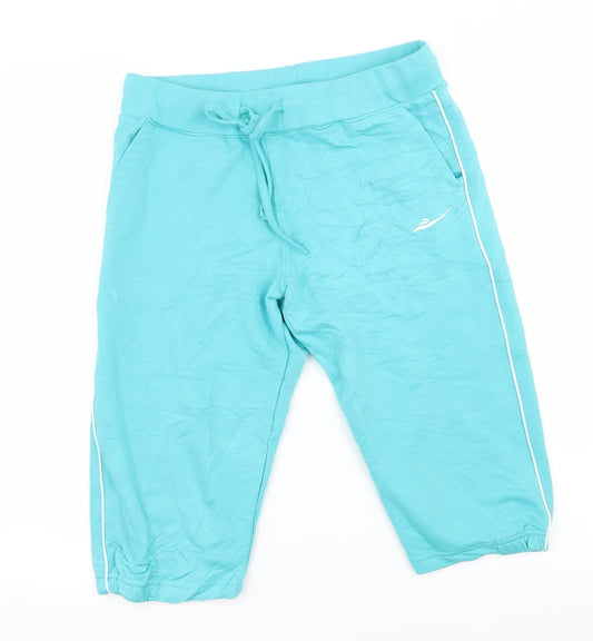 Try On Athletics Womens Blue  Jersey Compression Shorts Size S