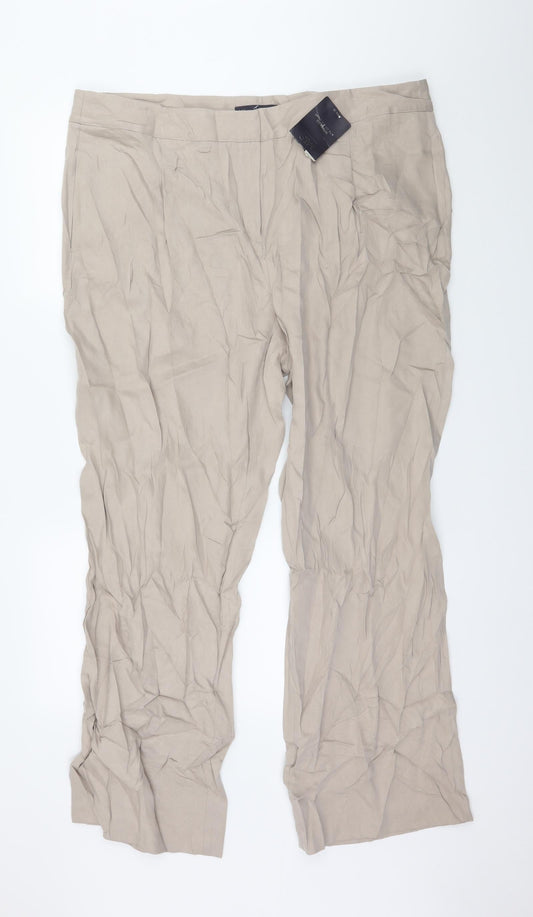Marks and Spencer Womens Beige   Trousers  Size 20 L30 in