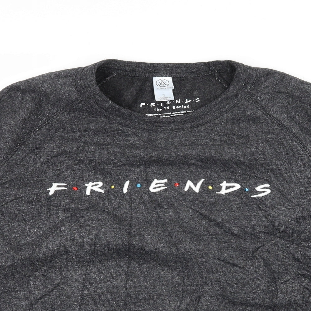 Alternative Womens Grey  Jersey Pullover Sweatshirt Size S  - Friends