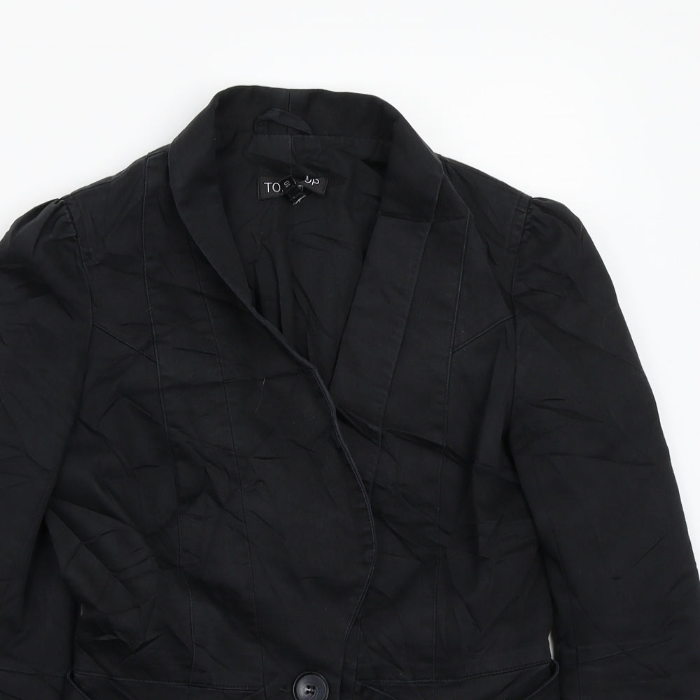 Topshop Womens Black   Jacket Coat Size 10