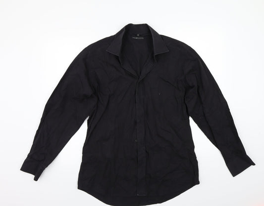 Milan Mens Black    Button-Up Size 16