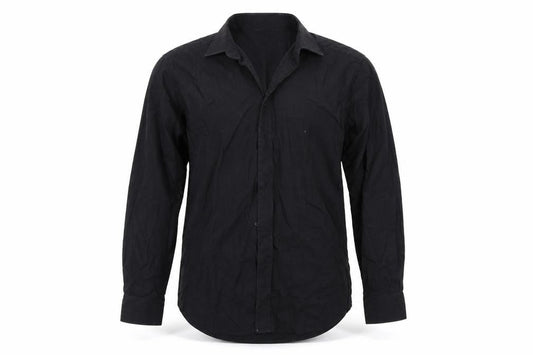 Milan Mens Black    Button-Up Size 16