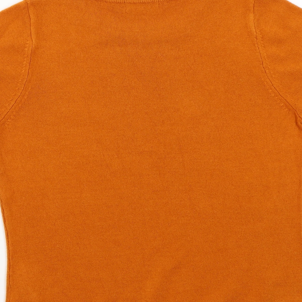 Classics Womens Orange   Basic T-Shirt Size 10