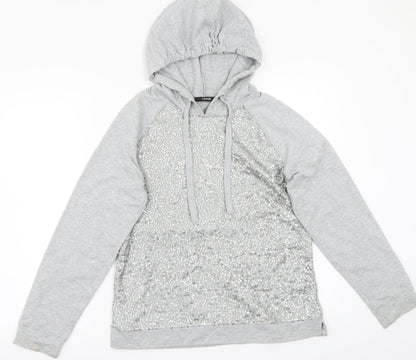 Preloved George Womens Grey   Pullover Hoodie Size 12 - Front