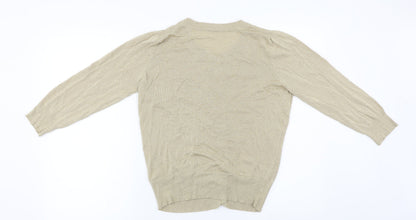 Preloved BHS  Womens Beige   Cardigan Jumper Size 16 - Back